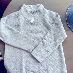 Talbots Snowflake Quilted Wrap Neck Sweater. Size L. New with tags.